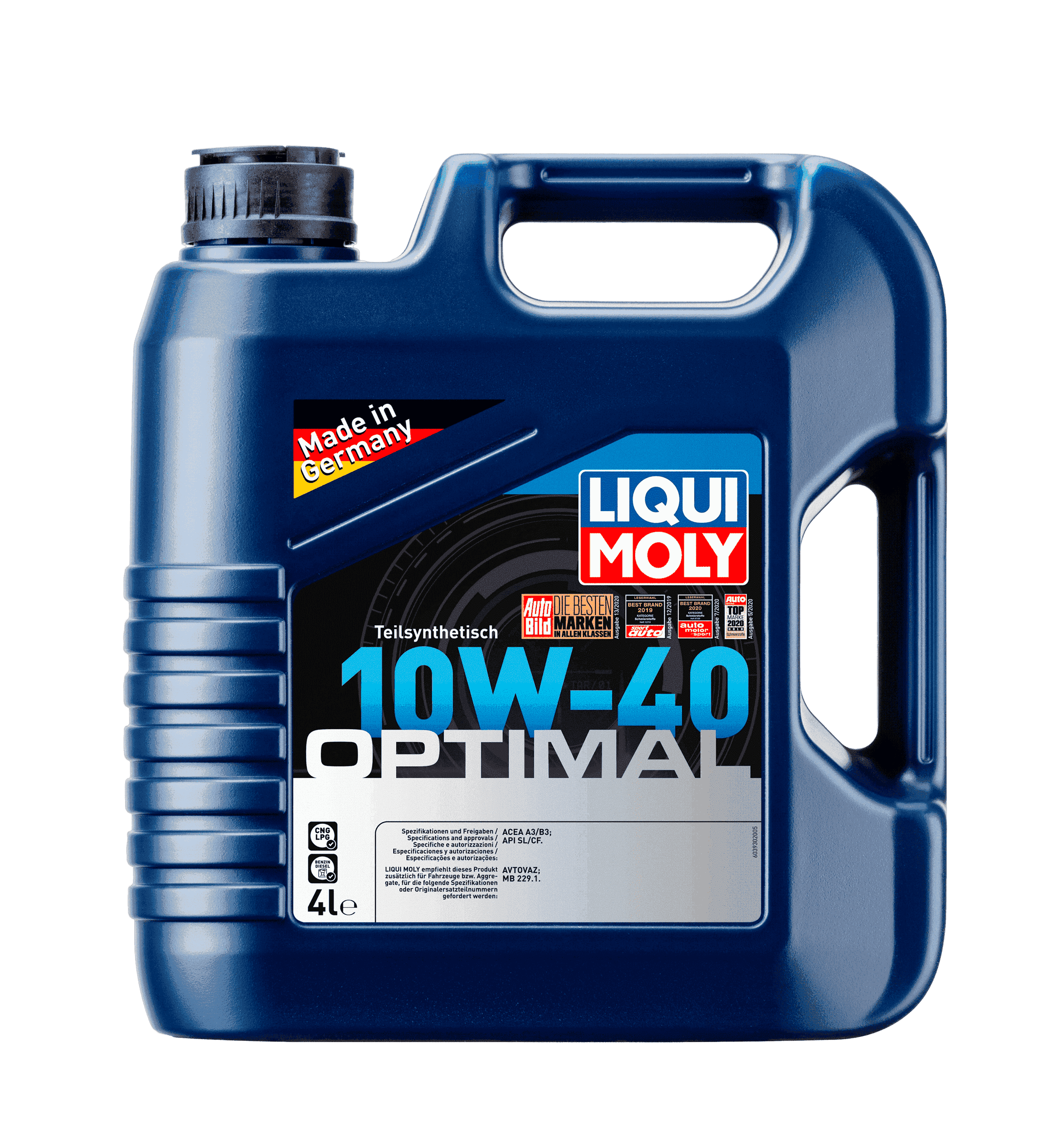 Моторное масло Liqui Moly Optimal 10W-40, 4л